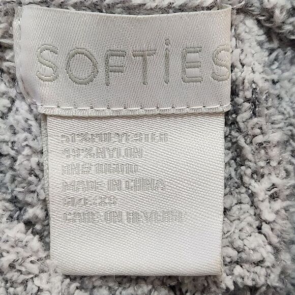 Softies Marshmallow Slouch Turtleneck Lounger Gray Ribbed Knit Women's Size XS - Picture 7 of 10